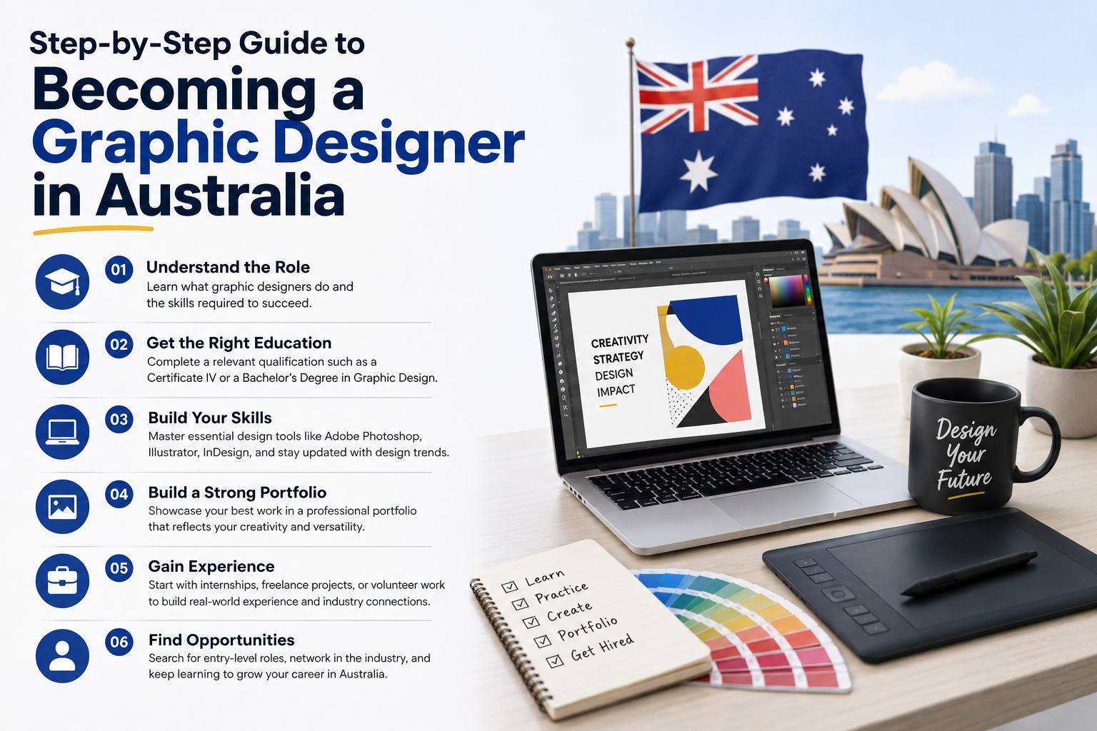 become a graphic designer in Australia